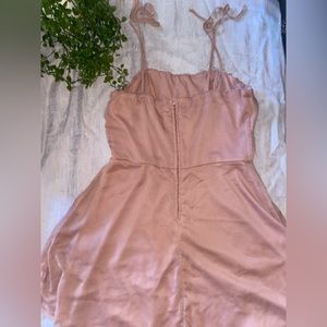 Blush pink - dress with tie on spaghetti straps size M